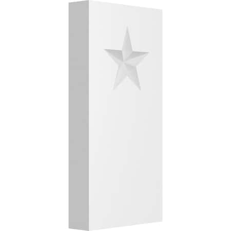 Standard Foster Star Plinth Block With Square Edge, 2W X 4H X 1/2P